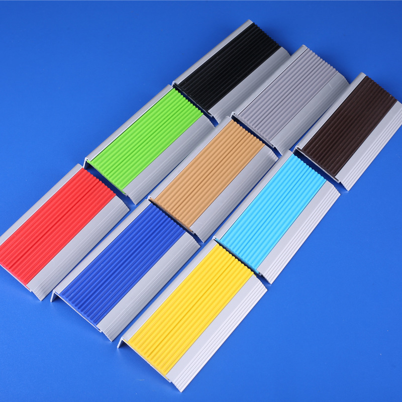 Aluminum with PVC Strip Stair Nosing for Vinyl Floor