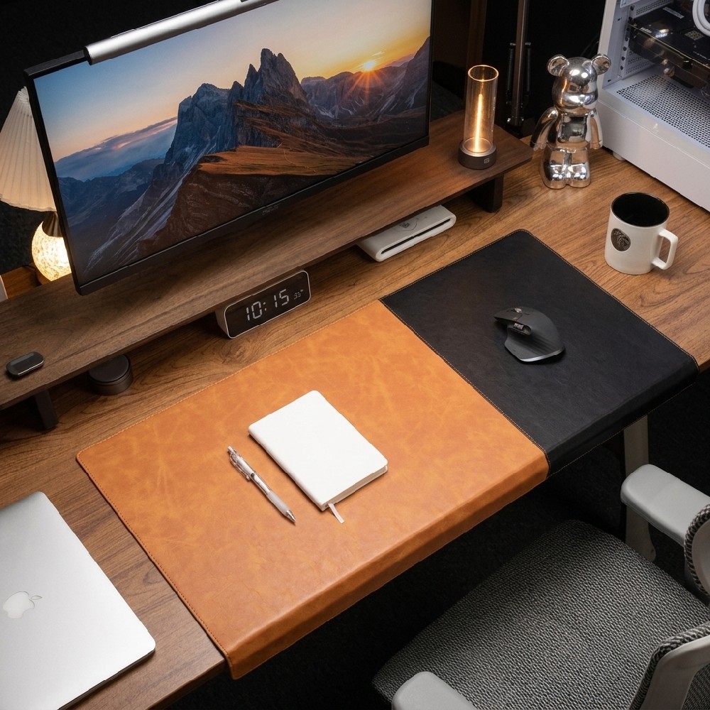 Felt and Leather Desk Mat